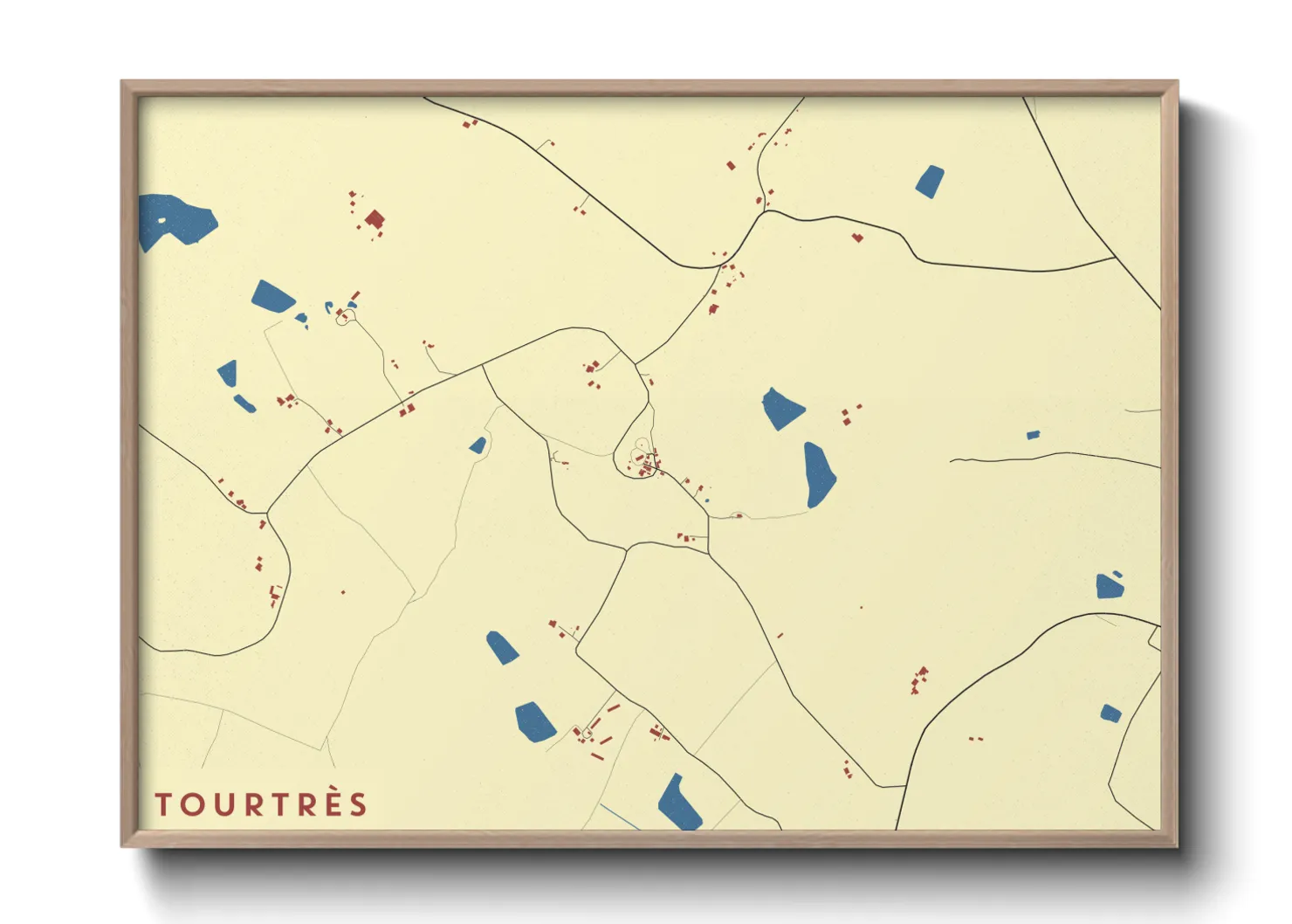 Une affiche de carte sur Tourtrès