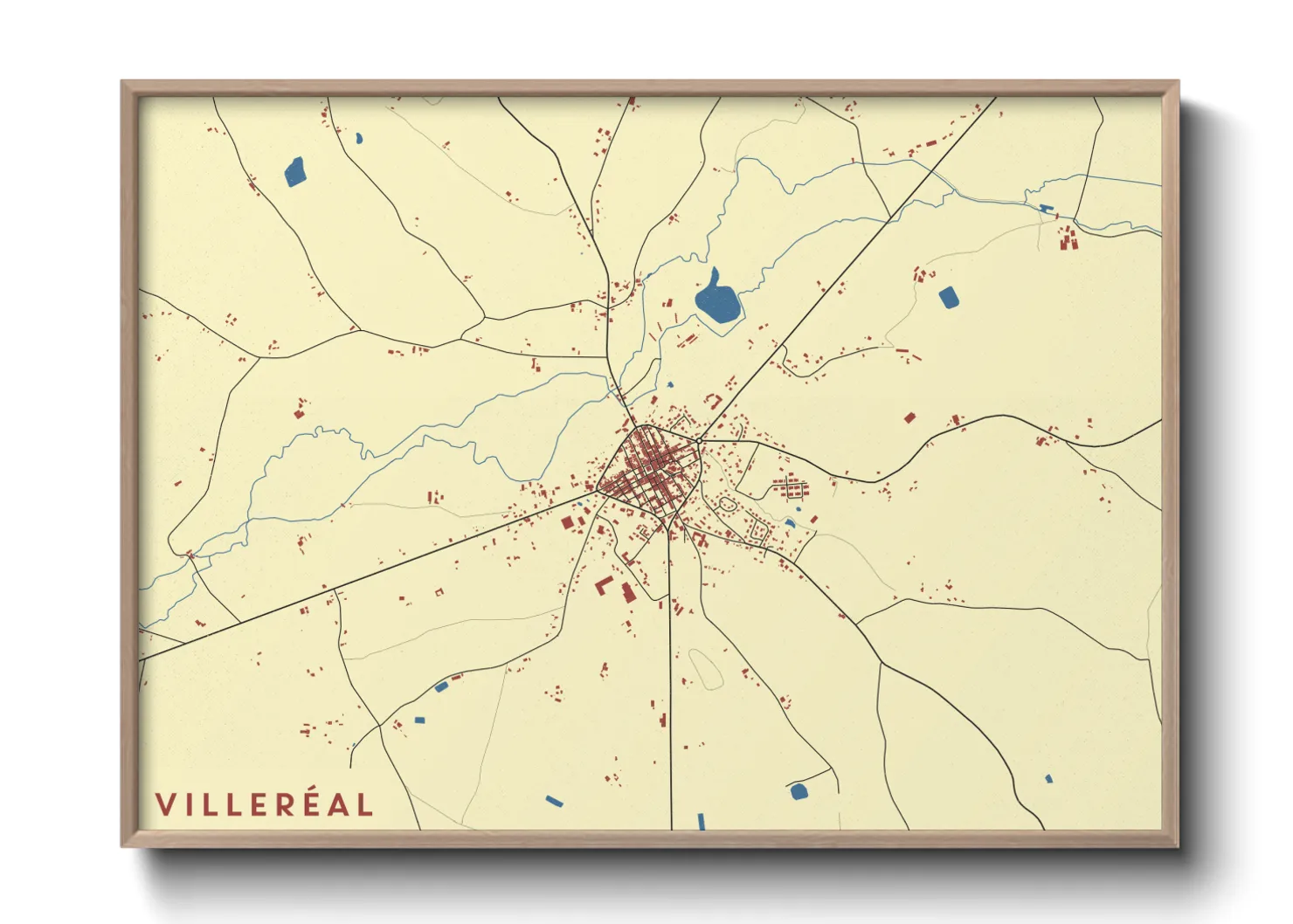 Une affiche de carte sur Villeréal