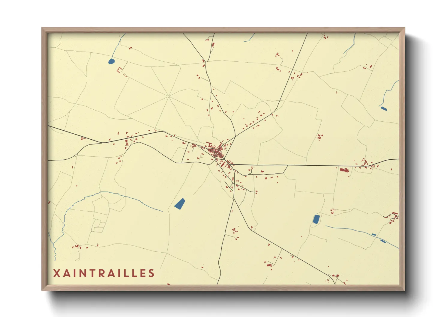 Une affiche de carte sur Xaintrailles
