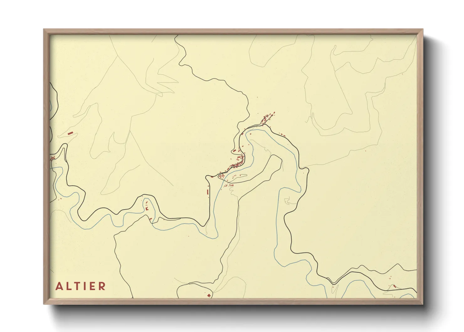 Une affiche de carte sur Altier