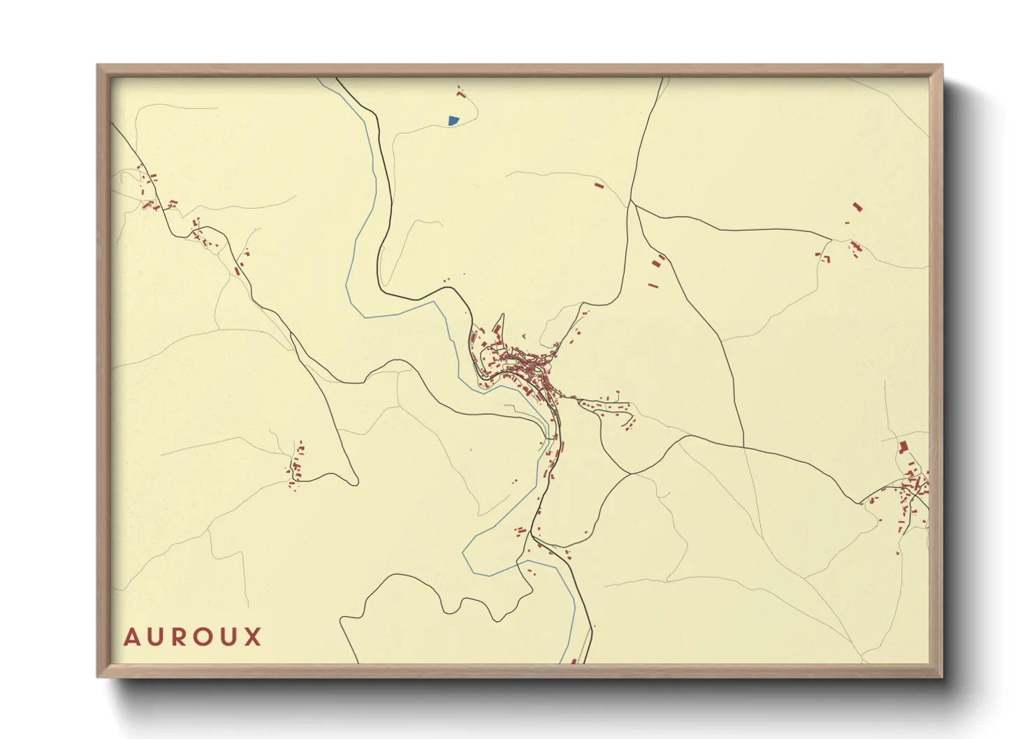 Une affiche de carte sur Auroux