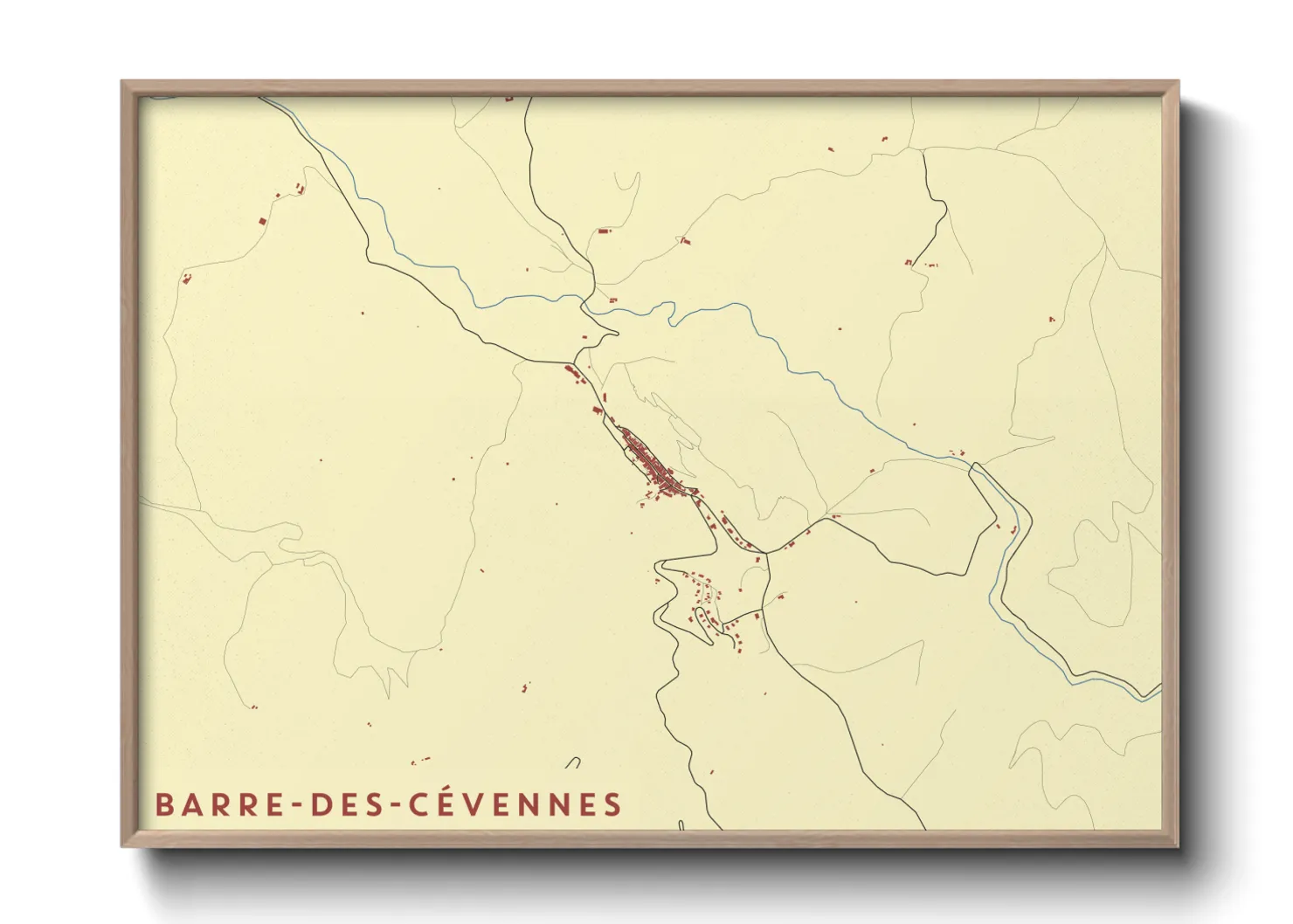 Une affiche de carte sur Barre-des-Cévennes