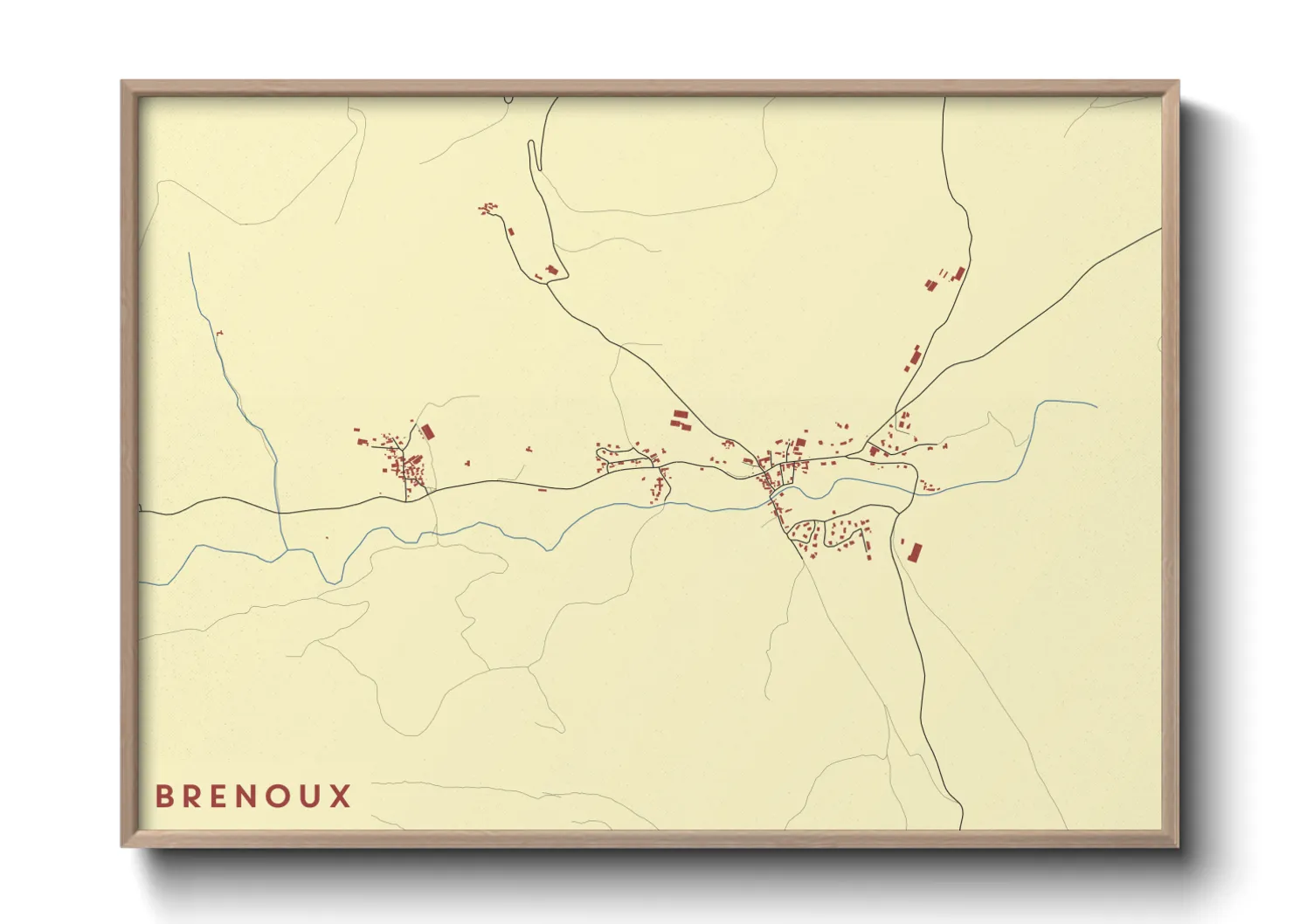 Une affiche de carte sur Brenoux