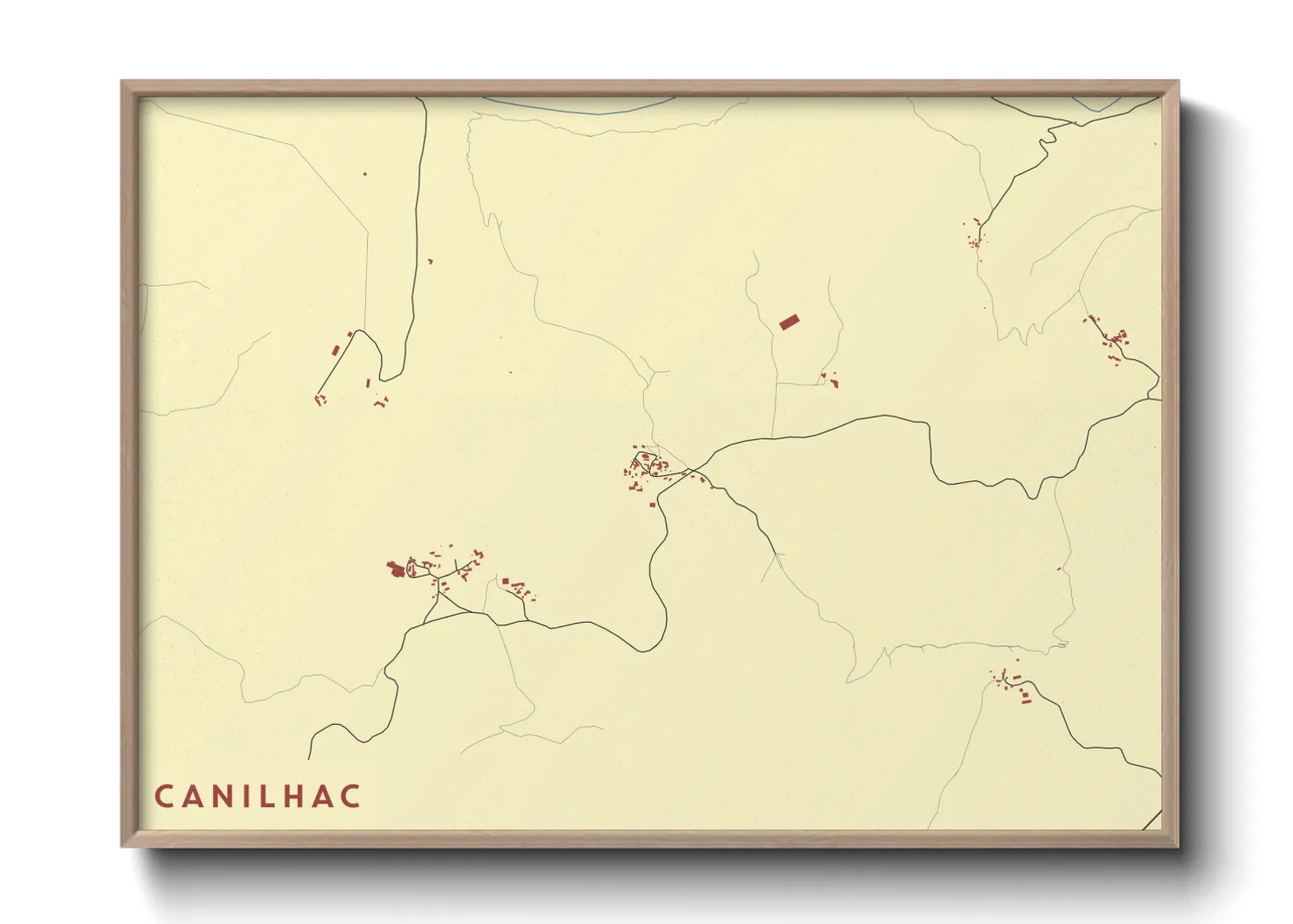 Une affiche de carte sur Canilhac