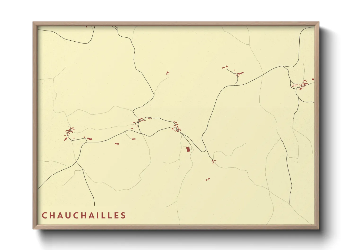 Une affiche de carte sur Chauchailles