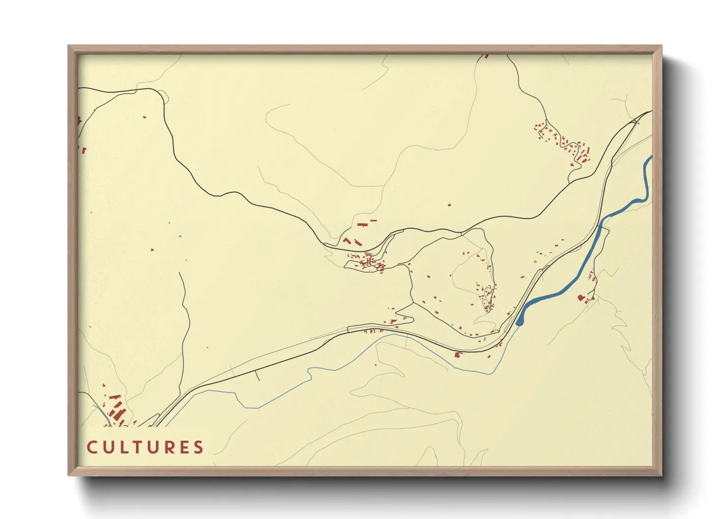 Une affiche de carte sur Cultures