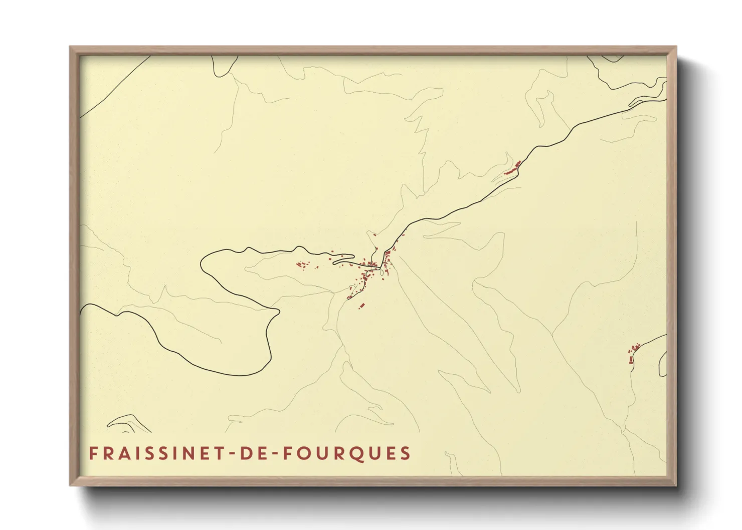 Une affiche de carte sur Fraissinet-de-Fourques