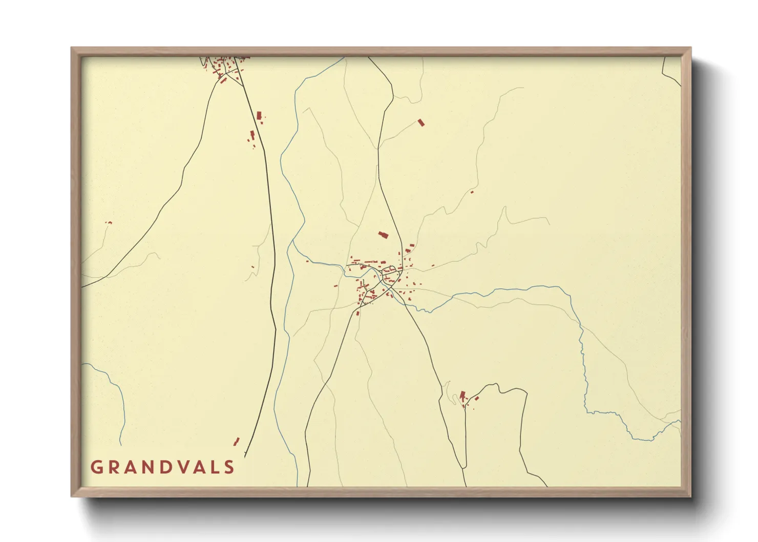 Une affiche de carte sur Grandvals