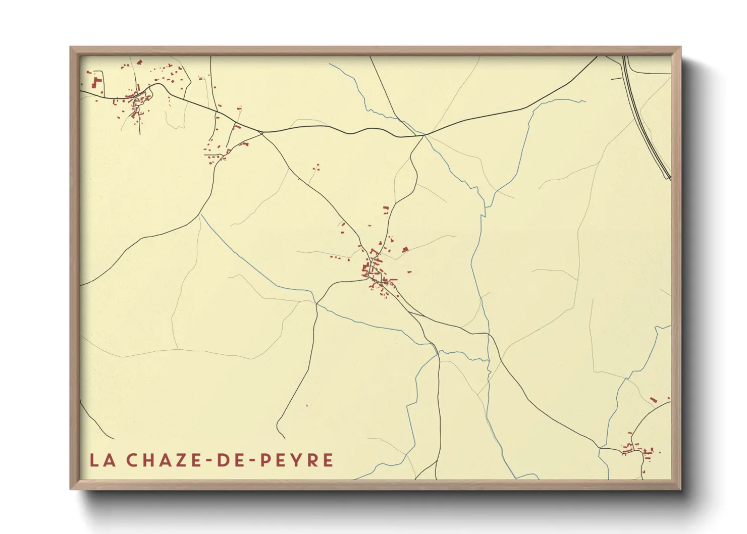 Une affiche de carte sur La Chaze-de-Peyre