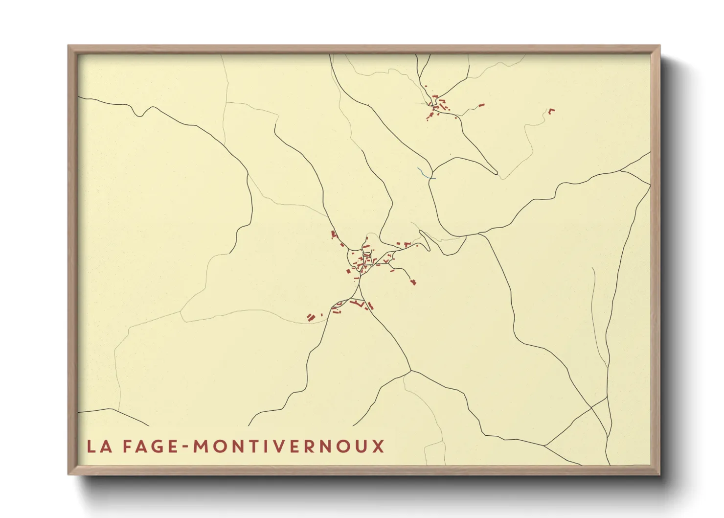 Une affiche de carte sur La Fage-Montivernoux
