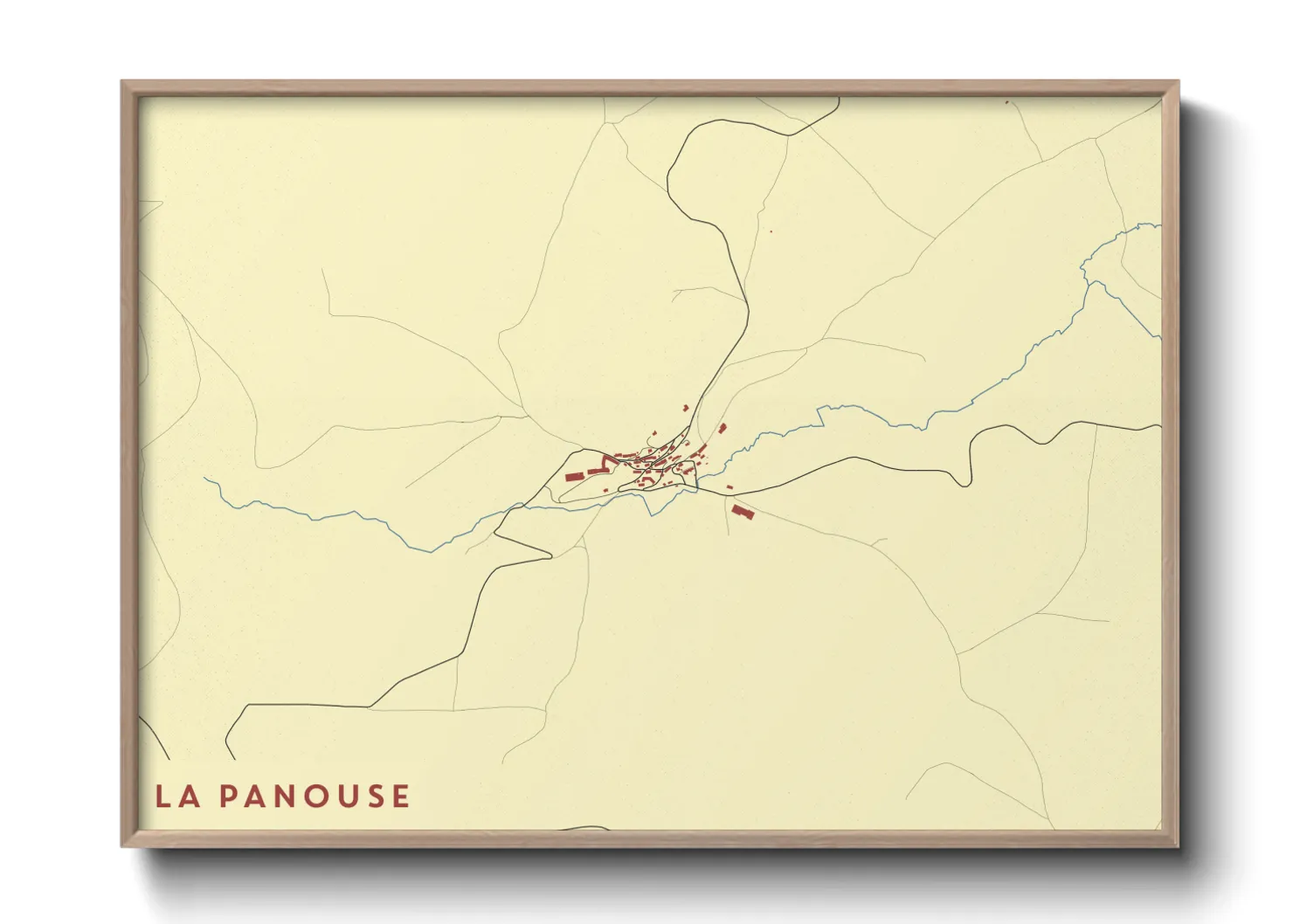 Une affiche de carte sur La Panouse
