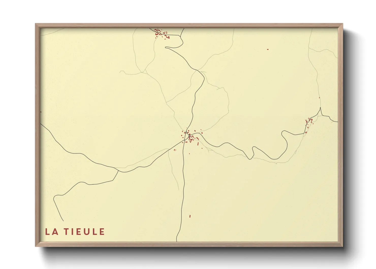 Une affiche de carte sur La Tieule