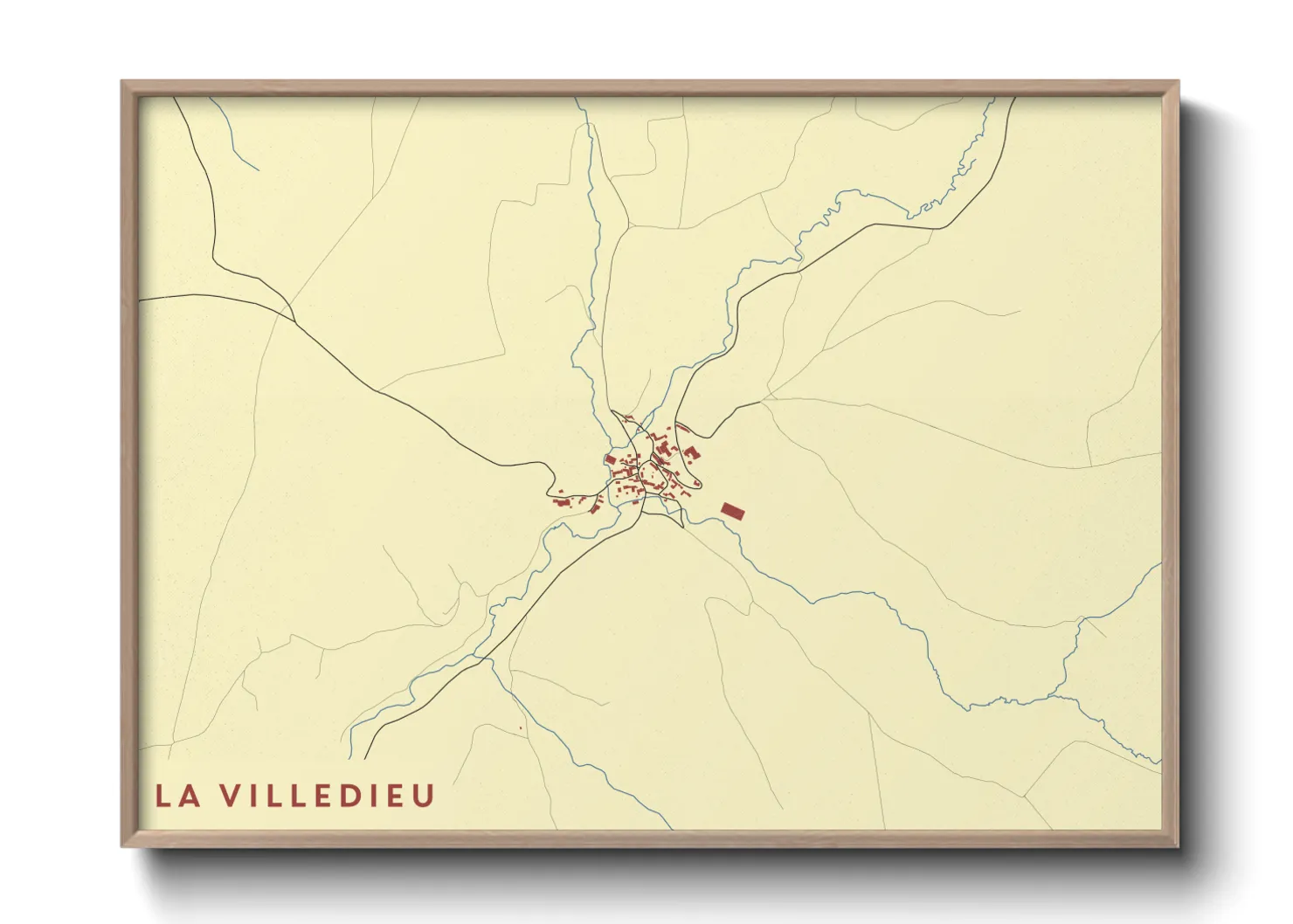 Une affiche de carte sur La Villedieu