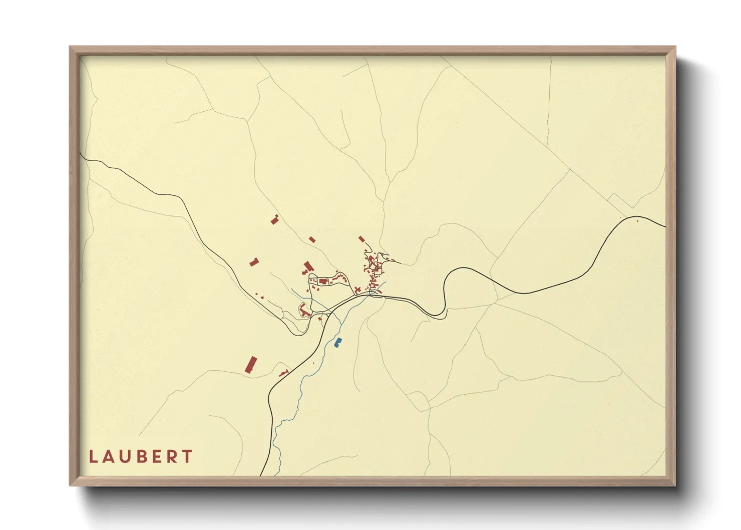 Une affiche de carte sur Laubert