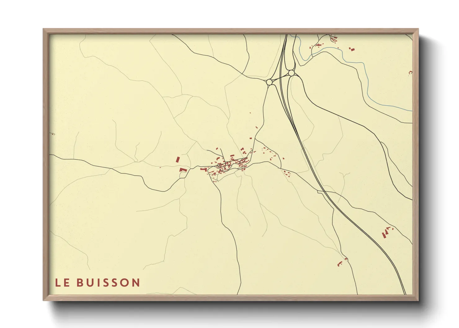 Une affiche de carte sur Le Buisson