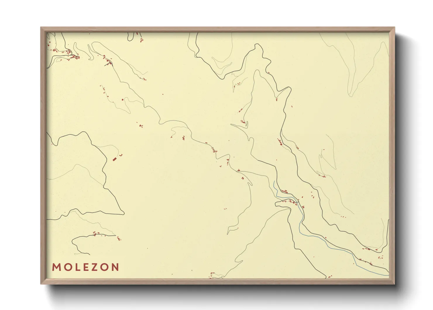 Une affiche de carte sur Molezon