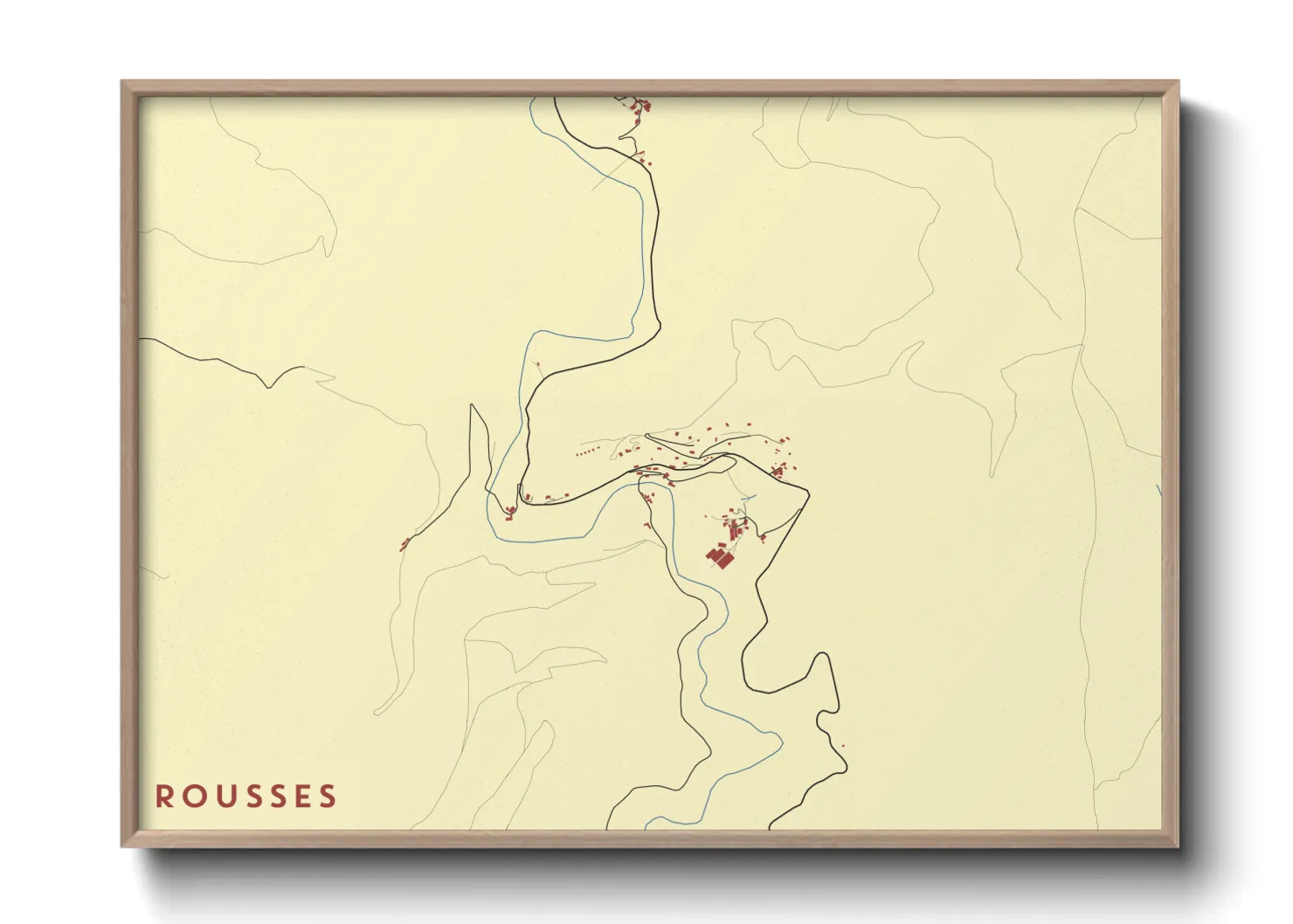 Une affiche de carte sur Rousses