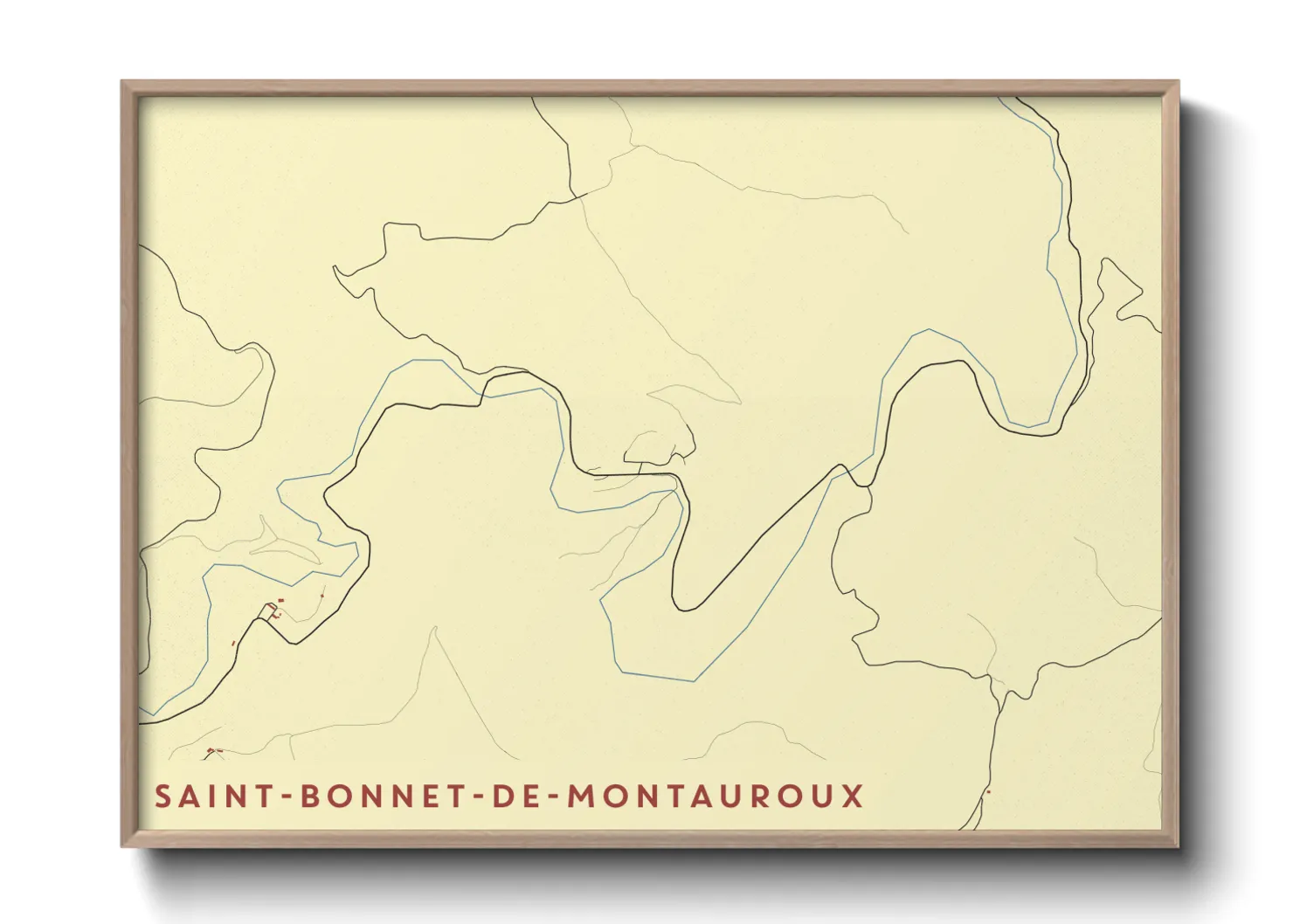Une affiche de carte sur Saint-Bonnet-de-Montauroux