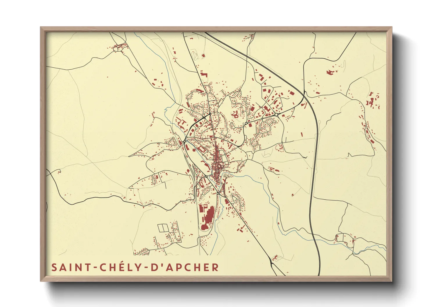 Une affiche de carte sur Saint-Chély-d'Apcher