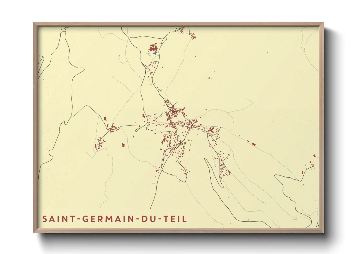 Une affiche de carte sur Saint-Germain-du-Teil