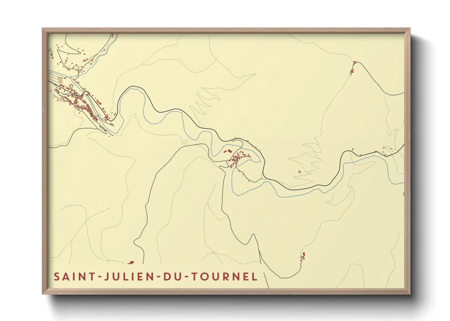 Une affiche de carte sur Saint-Julien-du-Tournel