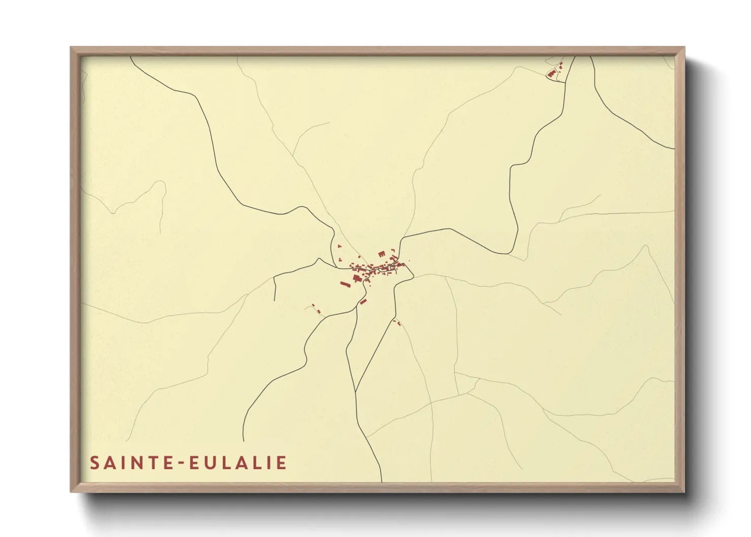Une affiche de carte sur Sainte-Eulalie