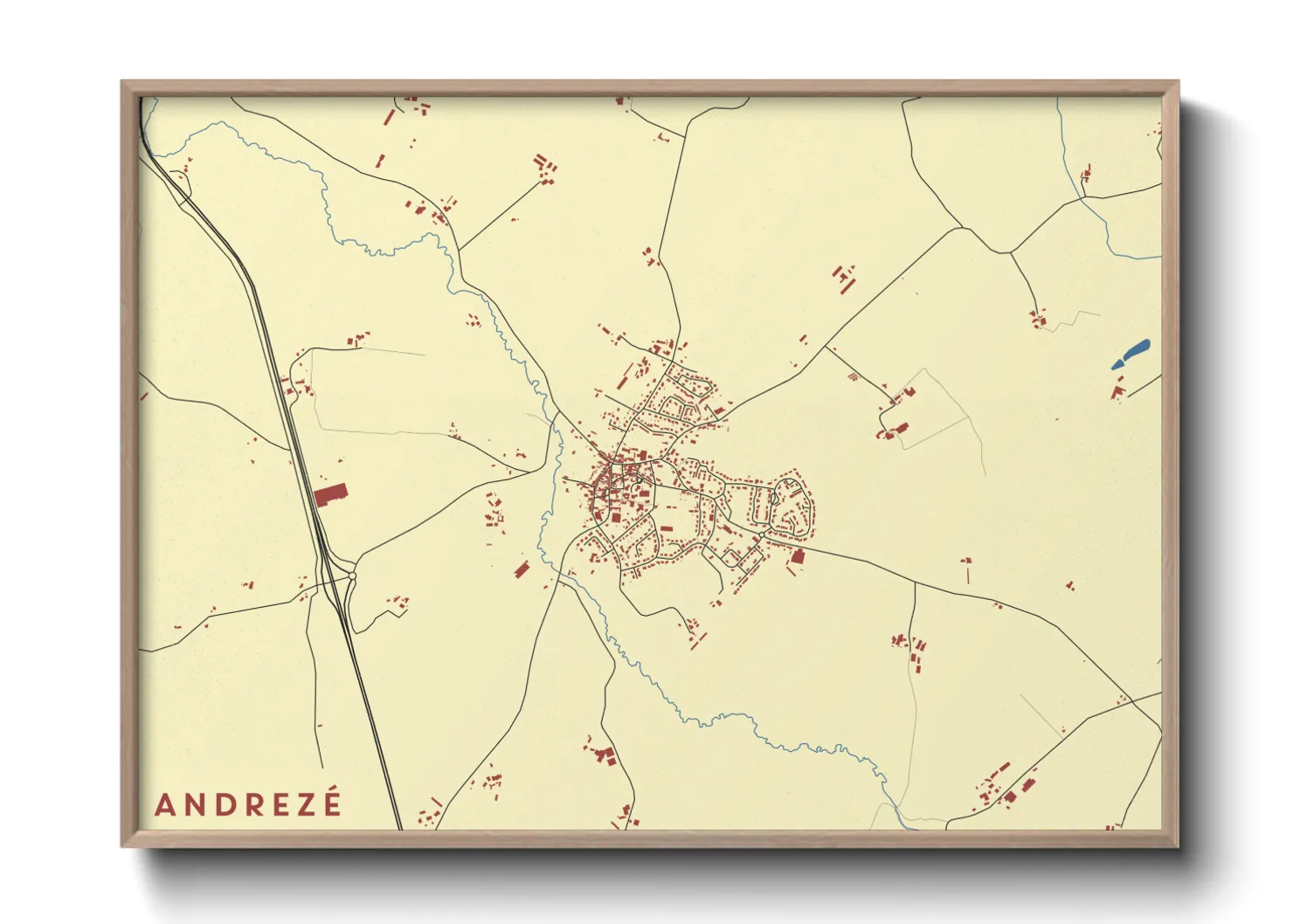Une affiche de carte sur Andrezé
