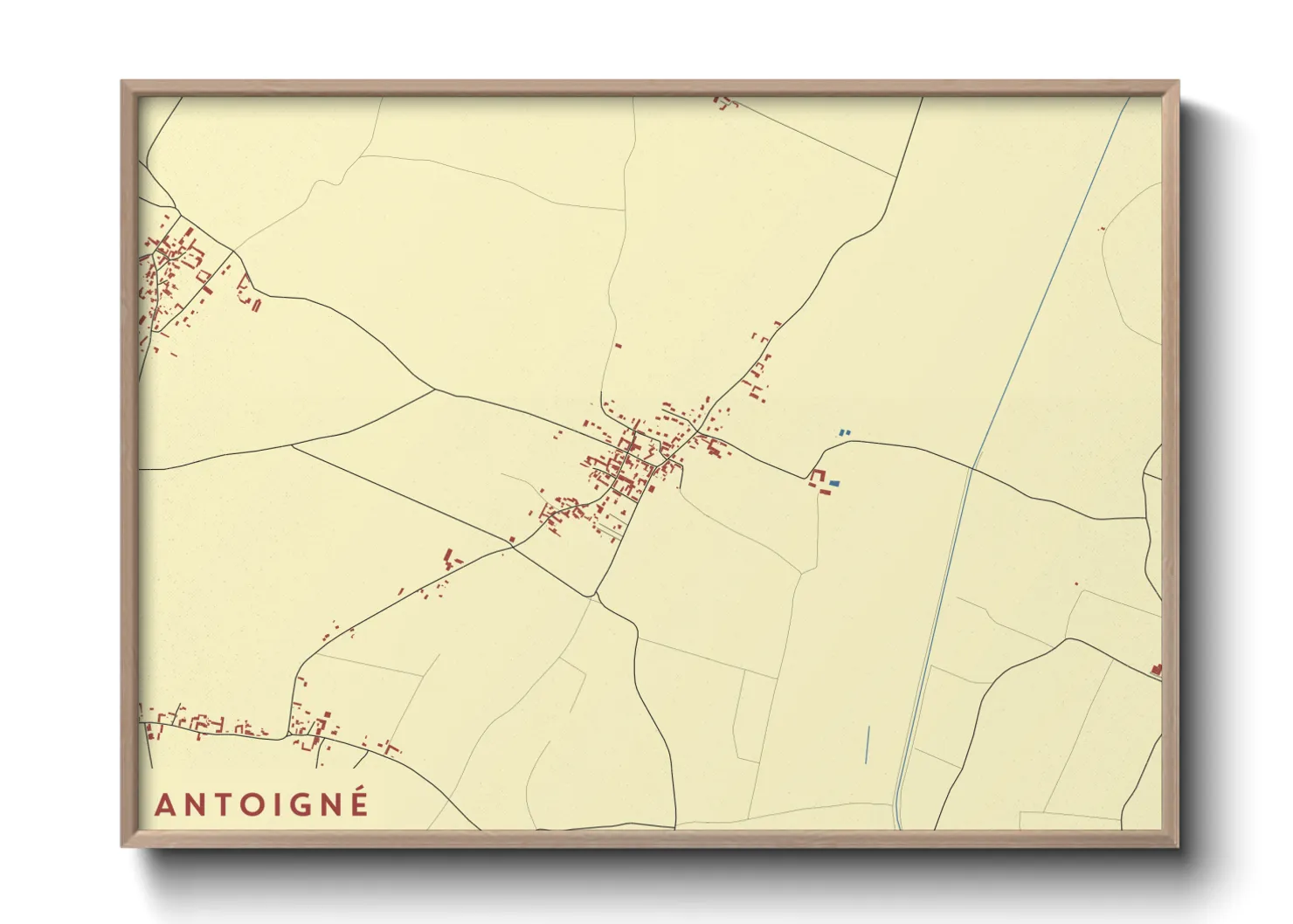 Une affiche de carte sur Antoigné