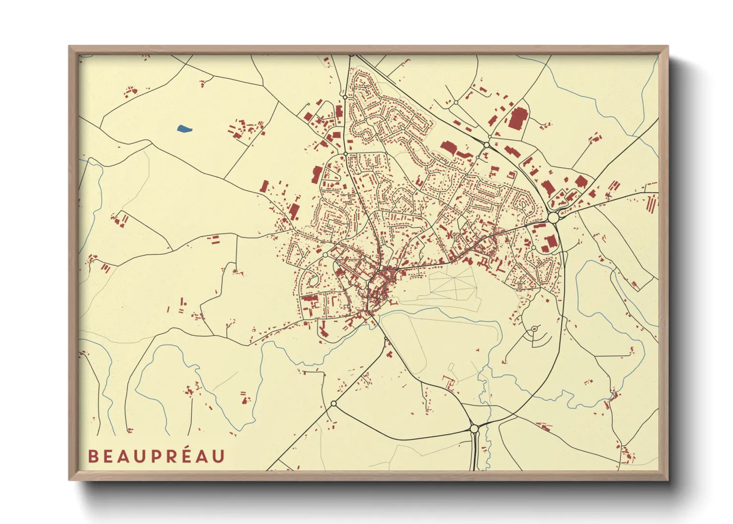 Une affiche de carte sur Beaupréau