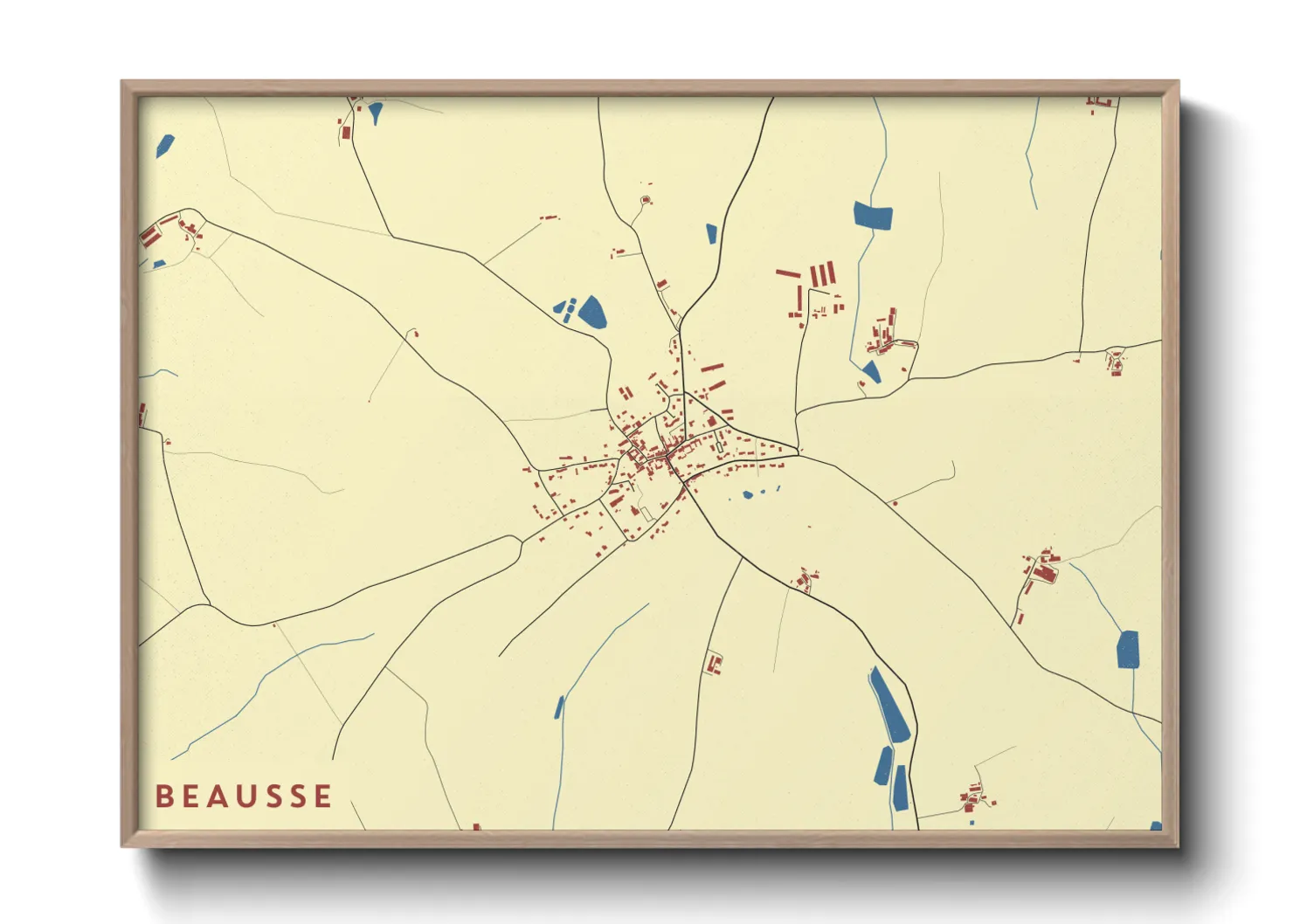 Une affiche de carte sur Beausse