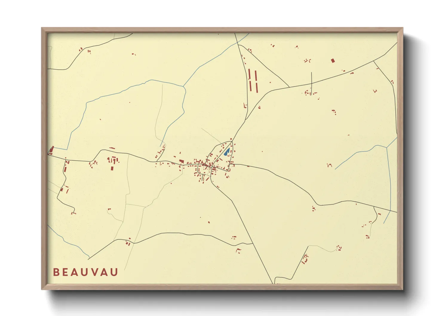 Une affiche de carte sur Beauvau