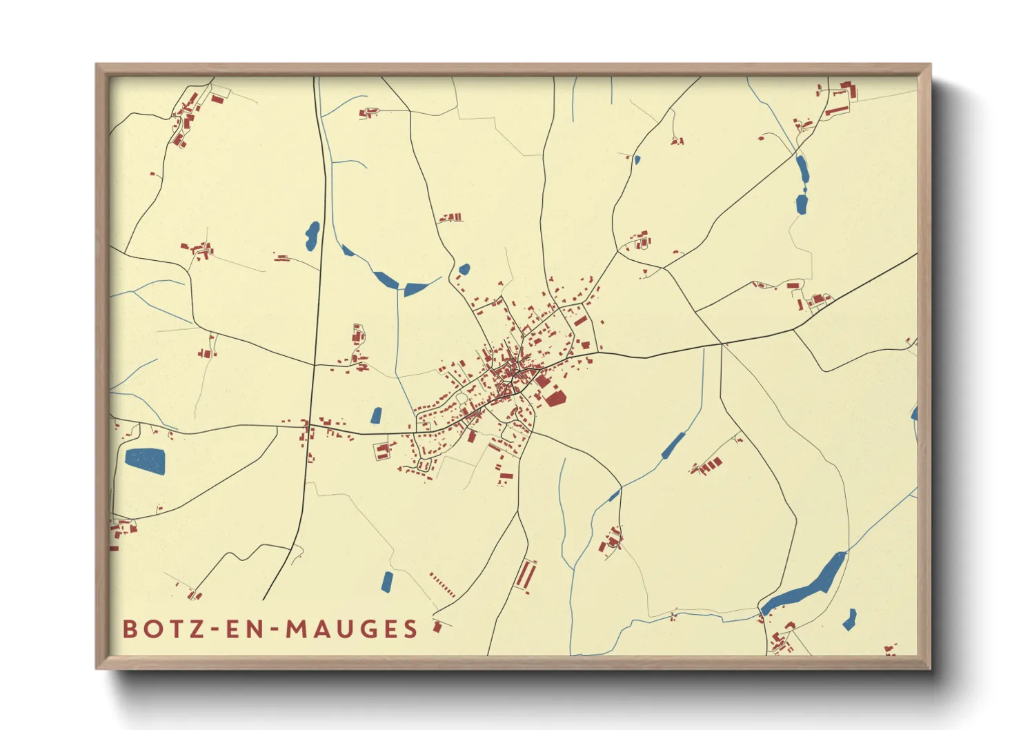 Une affiche de carte sur Botz-en-Mauges