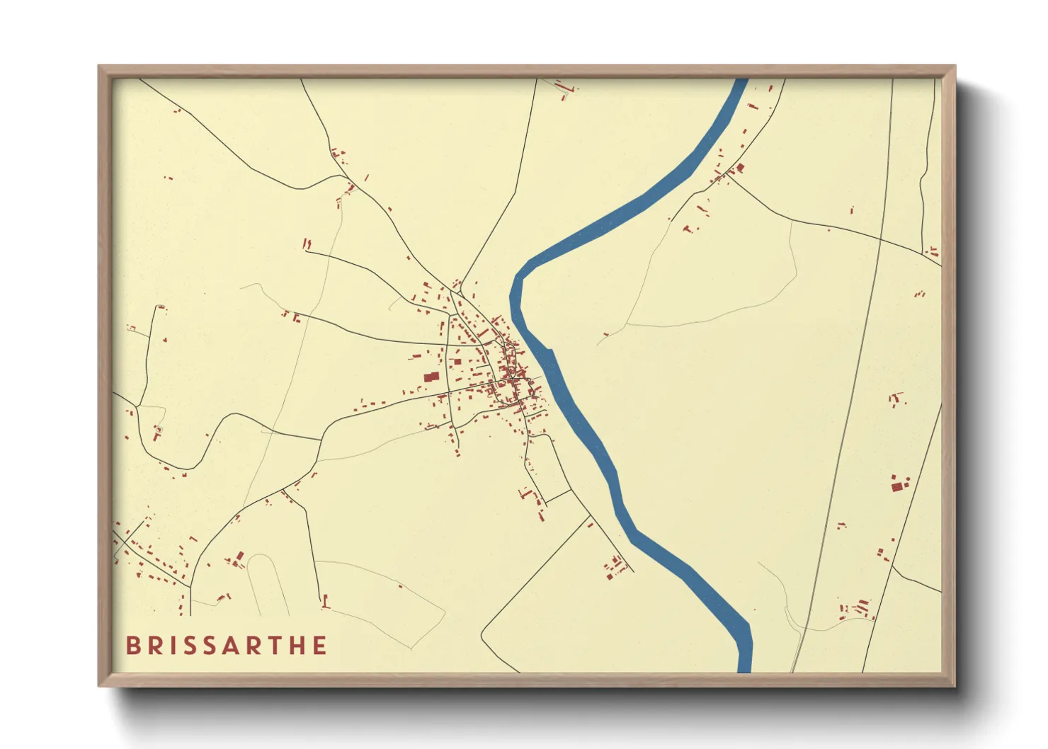 Une affiche de carte sur Brissarthe