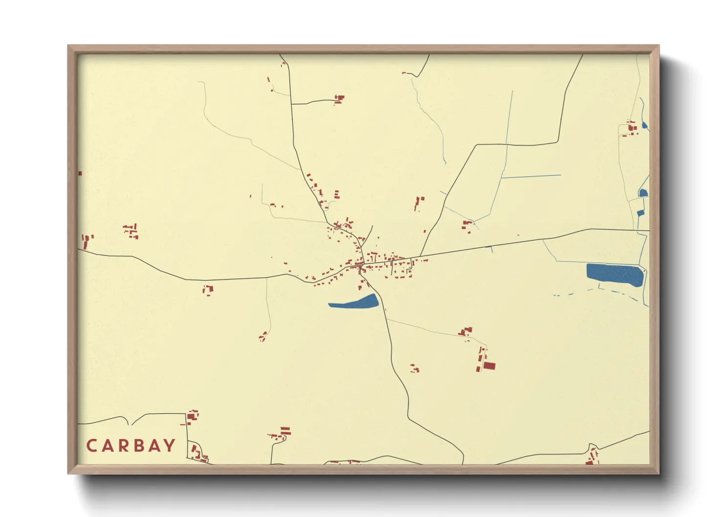 Une affiche de carte sur Carbay