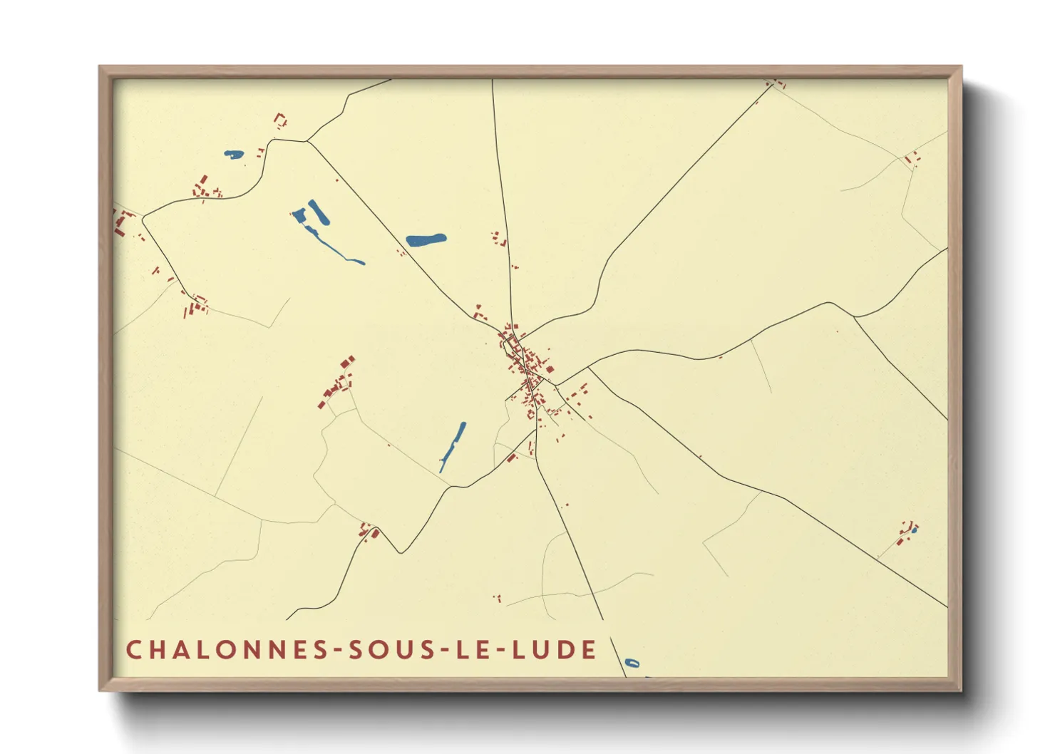 Une affiche de carte sur Chalonnes-sous-le-Lude