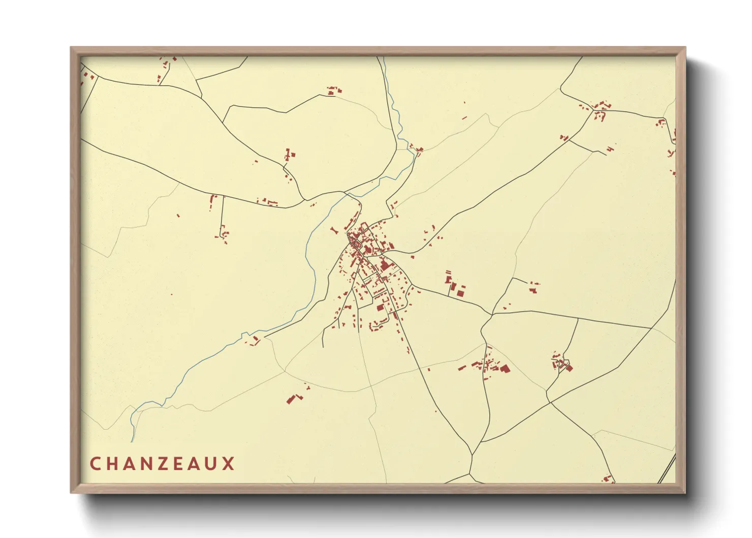 Une affiche de carte sur Chanzeaux