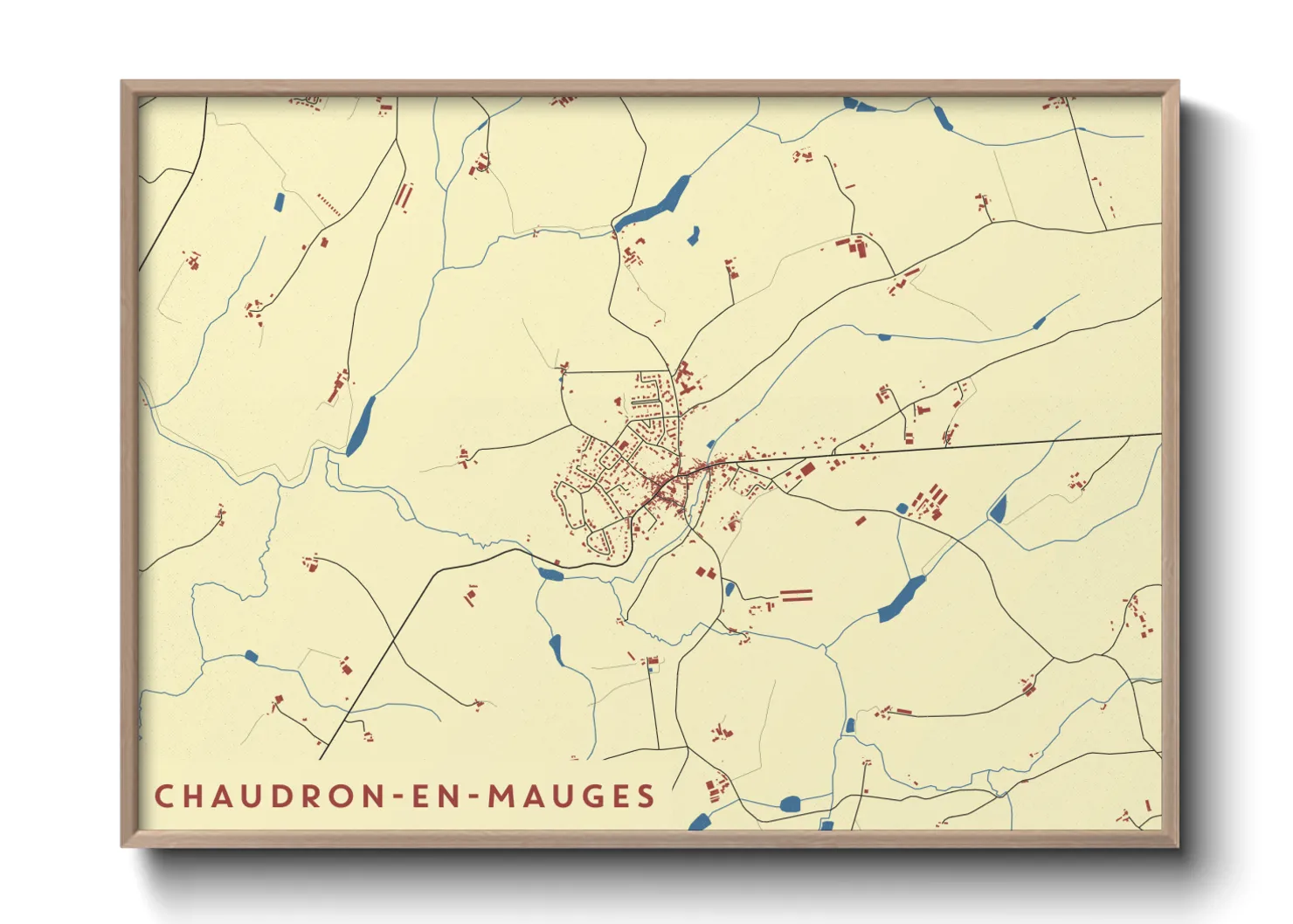 Une affiche de carte sur Chaudron-en-Mauges
