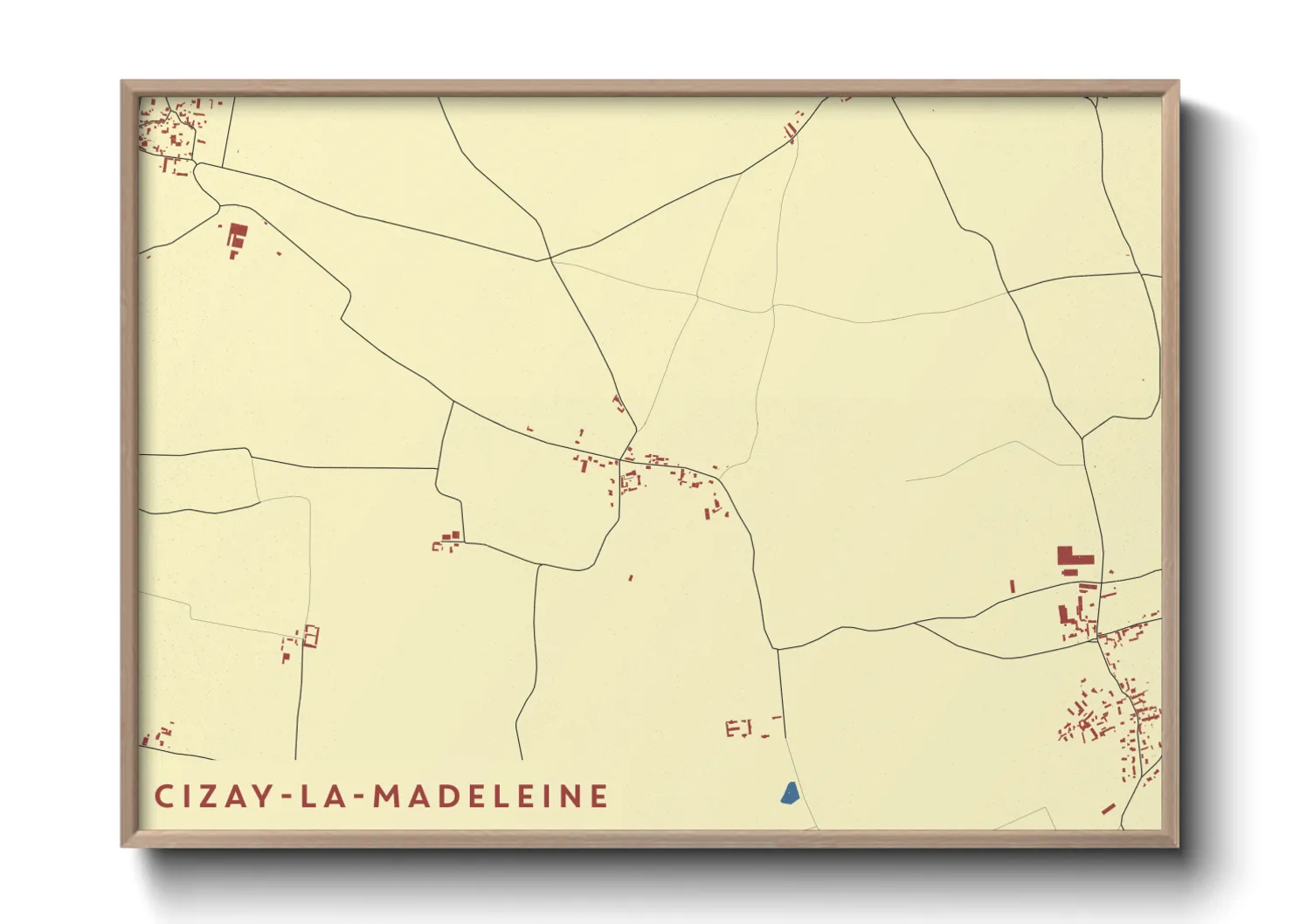 Une affiche de carte sur Cizay-la-Madeleine
