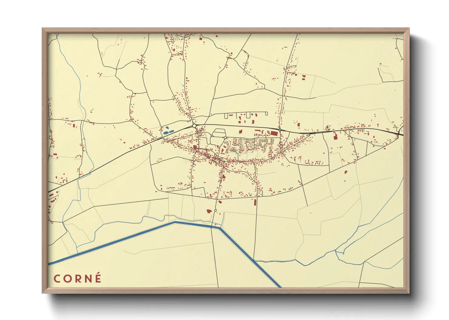 Une affiche de carte sur Corné