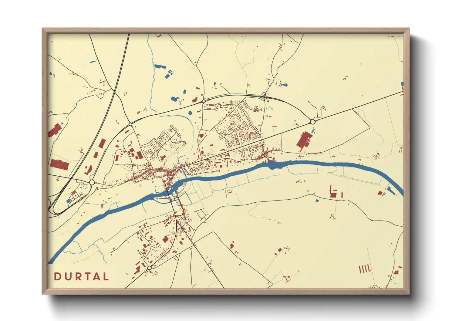 Une affiche de carte sur Durtal