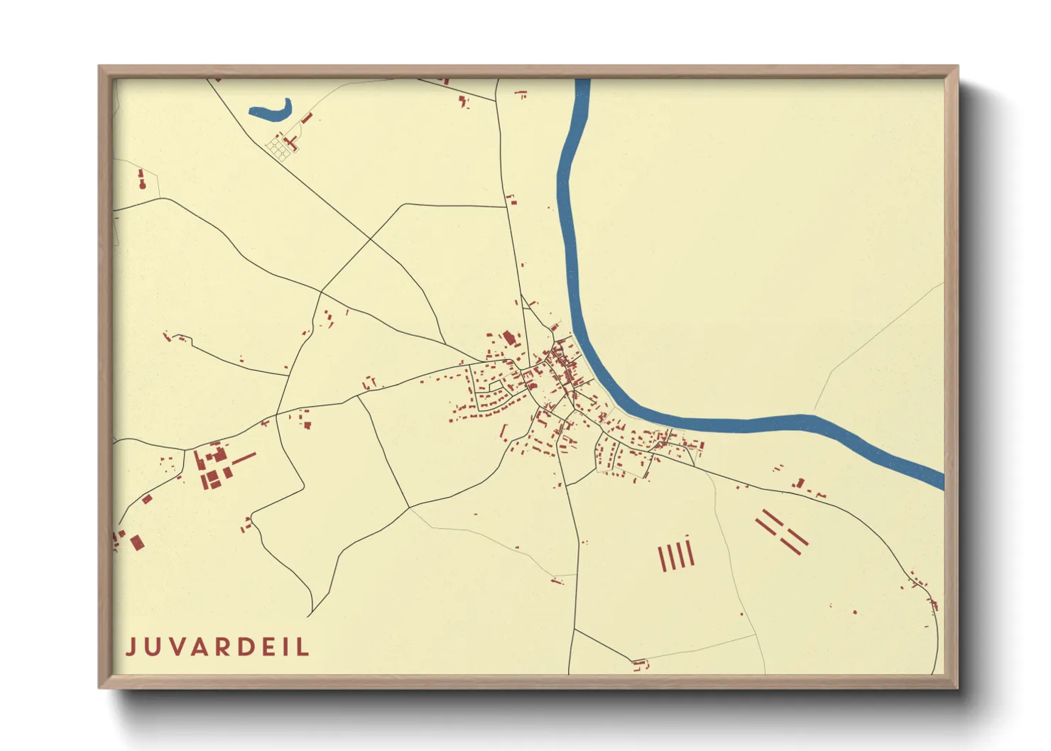 Une affiche de carte sur Juvardeil