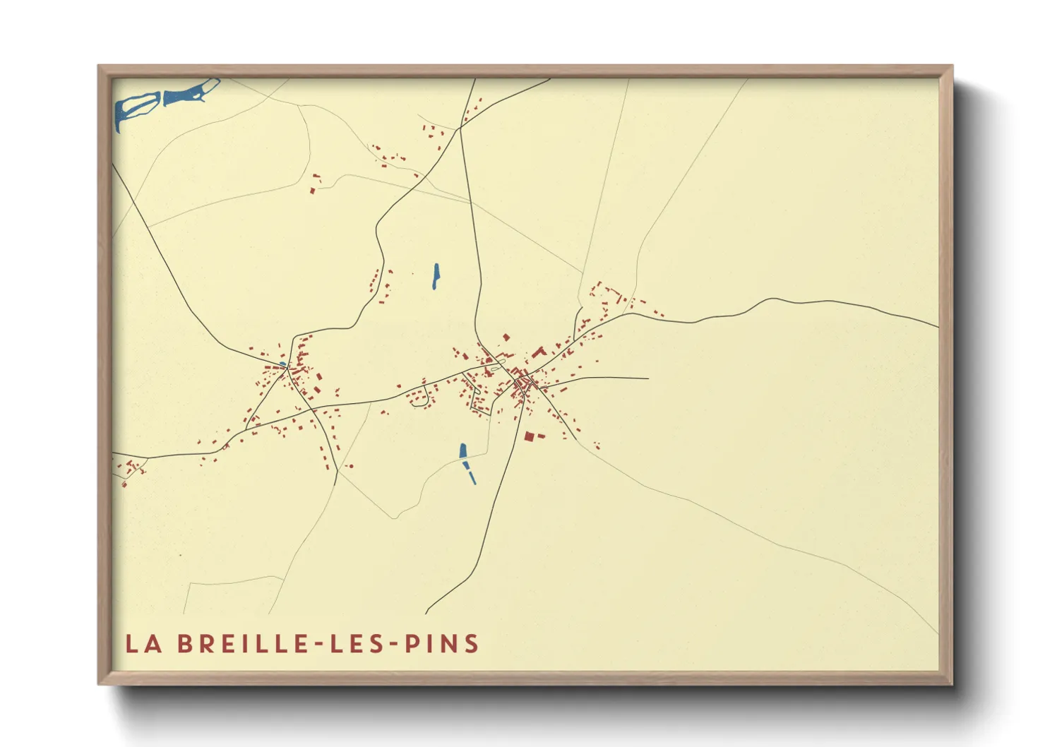 Une affiche de carte sur La Breille-les-Pins