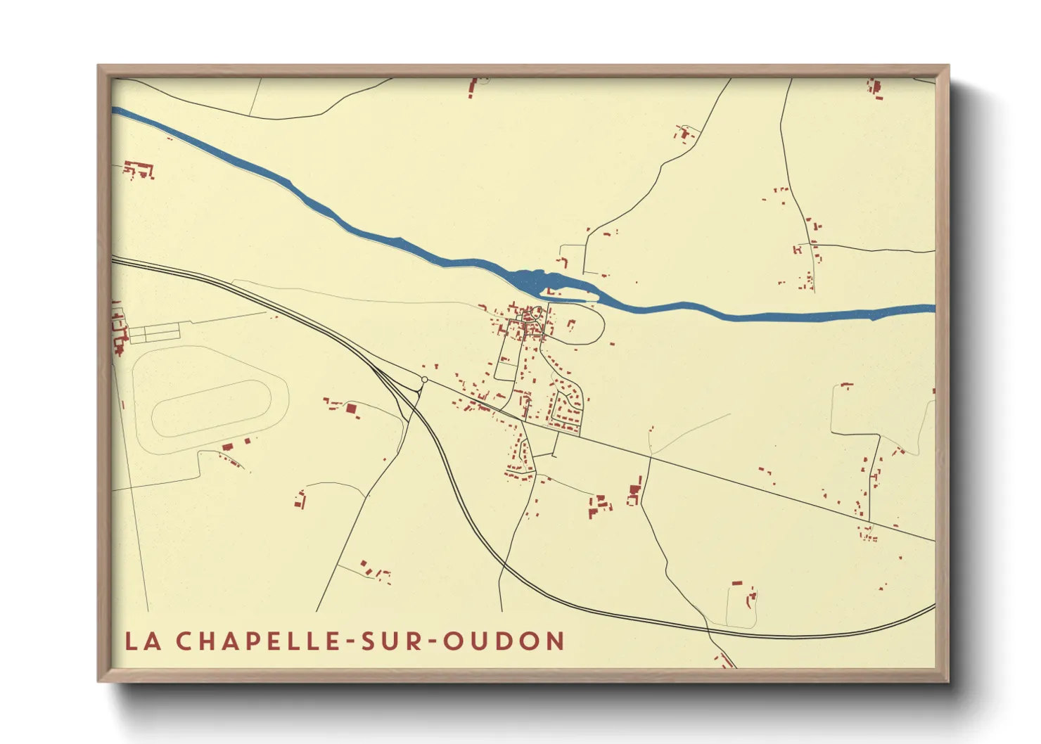 Une affiche de carte sur La Chapelle-sur-Oudon