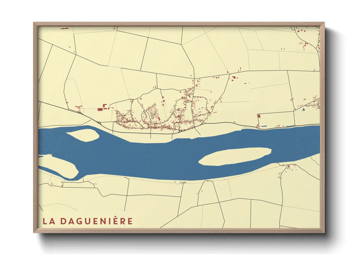 Une affiche de carte sur La Daguenière