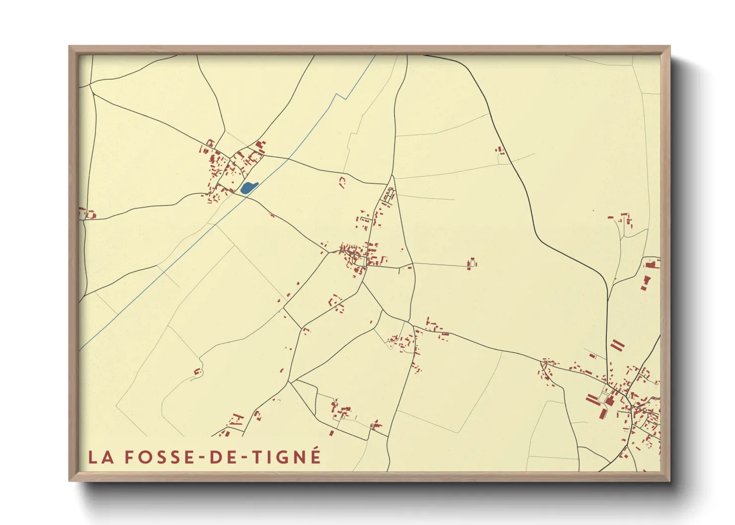 Une affiche de carte sur La Fosse-de-Tigné