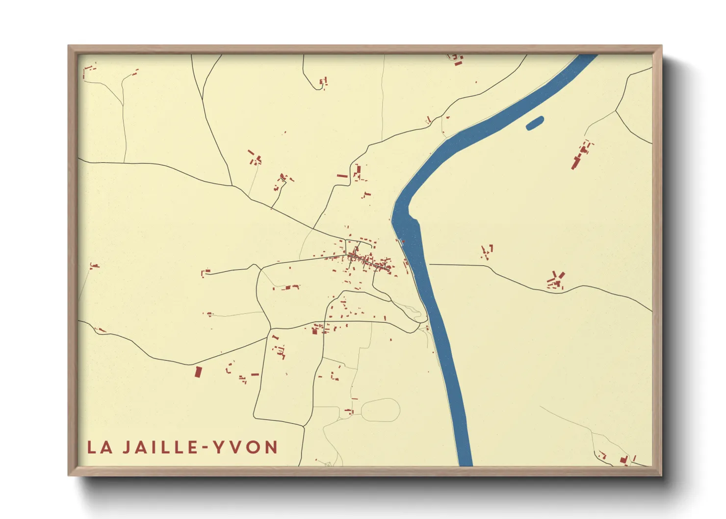Une affiche de carte sur La Jaille-Yvon