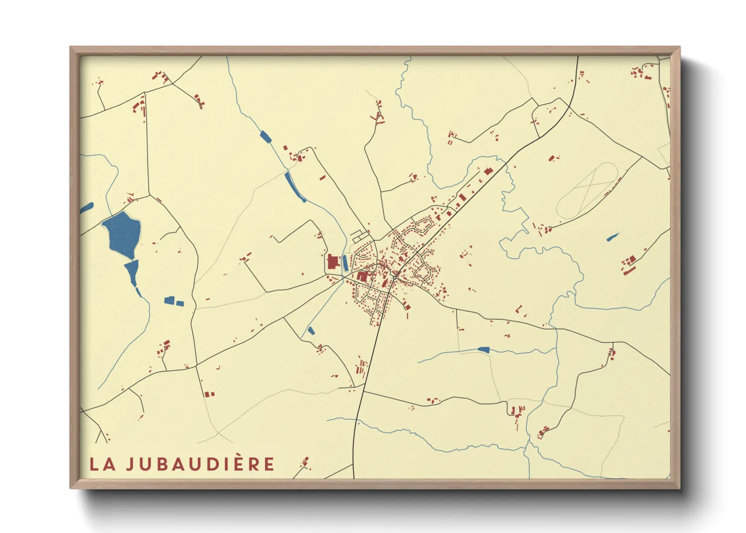 Une affiche de carte sur La Jubaudière