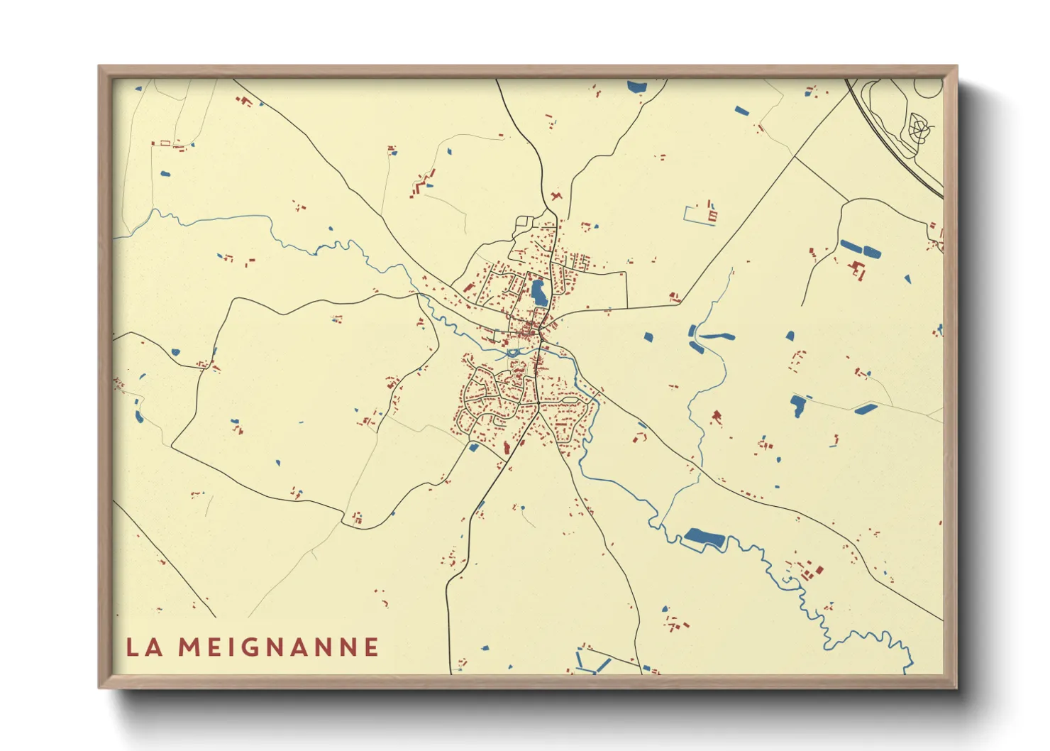 Une affiche de carte sur La Meignanne
