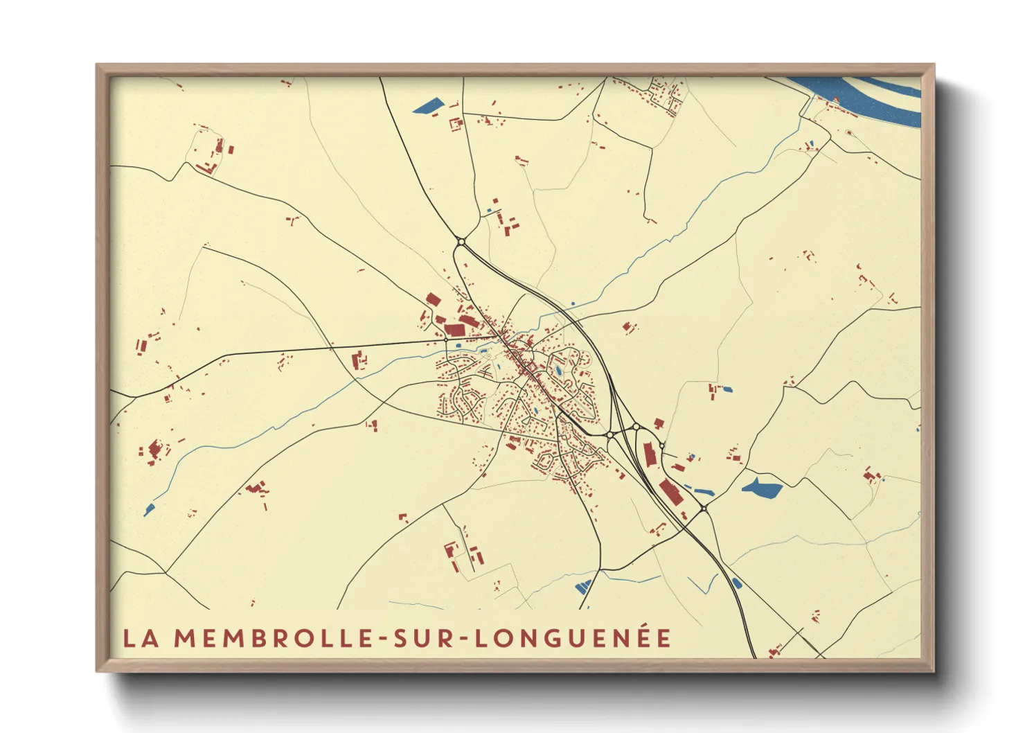 Une affiche de carte sur La Membrolle-sur-Longuenée
