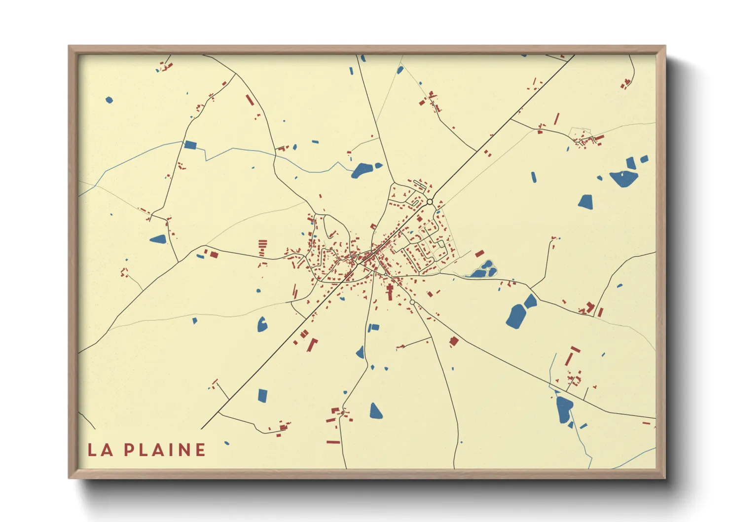 Une affiche de carte sur La Plaine